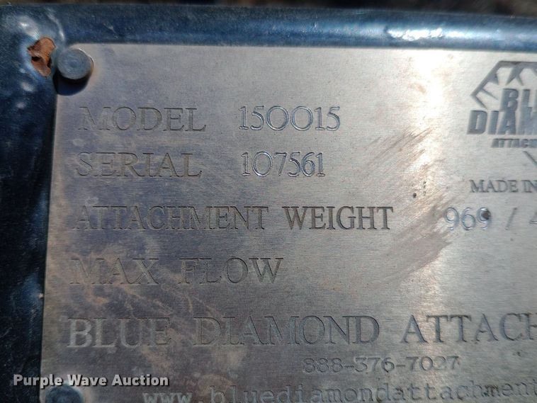 image for item DK7453 Blue Diamond  150015 skid steer log splitter