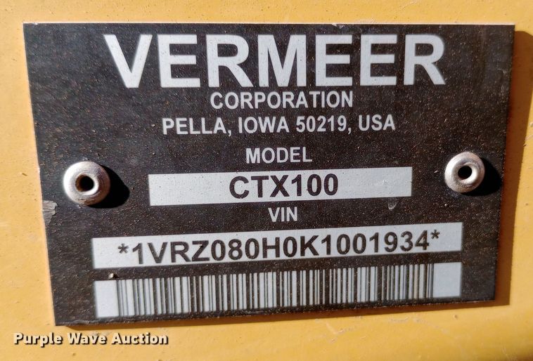 image for item DK7476 2019 Vermeer CTX100 compact utility loader