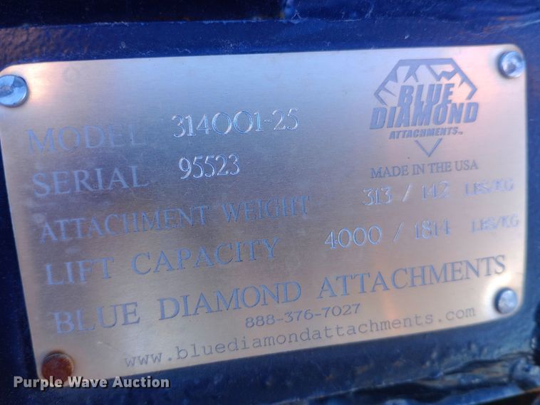 image for item DK7478 Blue Diamond 314001-25 compact utility loader forks