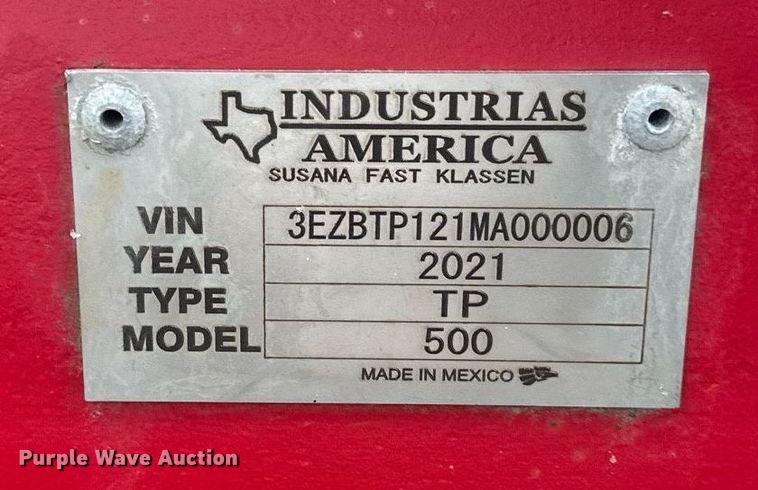 image for item DN0948 2021 Industrias America  500 fuel trailer