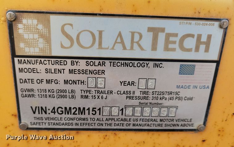 image for item DN3674 (2) message board trailers