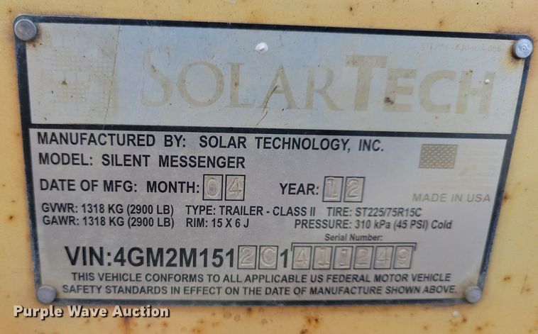 image for item DN3675 (2) message board trailers