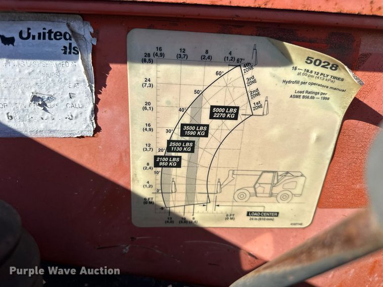 image for item DQ6576 1999 Skytrak 50282 telehandler