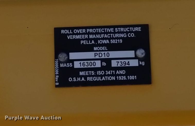 image for item DV6640 2021 Vermeer PD10 pile driver