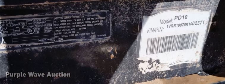 image for item DV6645 2019 Vermeer  PD10 pile driver