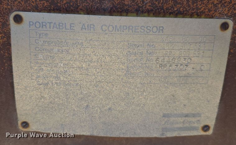 image for item DW3076 Atlas Copco XAS 80 DD air compressor