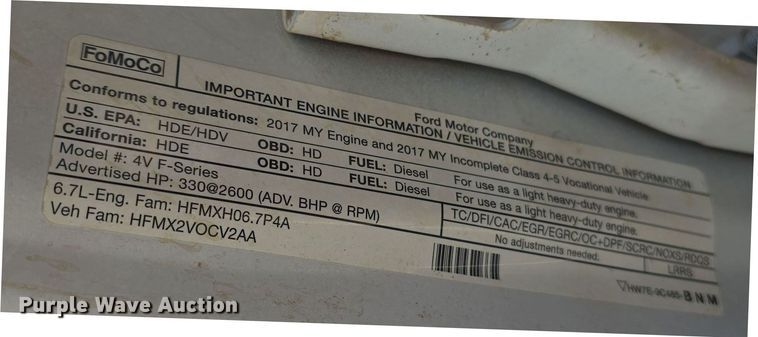 image for item DW3092 2017 Ford F550 Super Duty XL utility / service truck