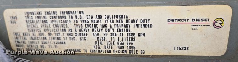 image for item EC3982 1996 Freightliner FLD120 vacuum truck