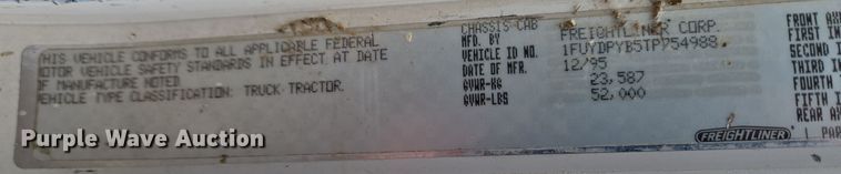 image for item EC3982 1996 Freightliner FLD120 vacuum truck