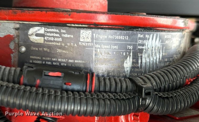 image for item EG0736 2015 Freightliner  114SD sewer jetter truck