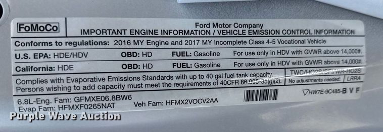 image for item EG2486 2017 Ford F450 Super Duty utility / service truck