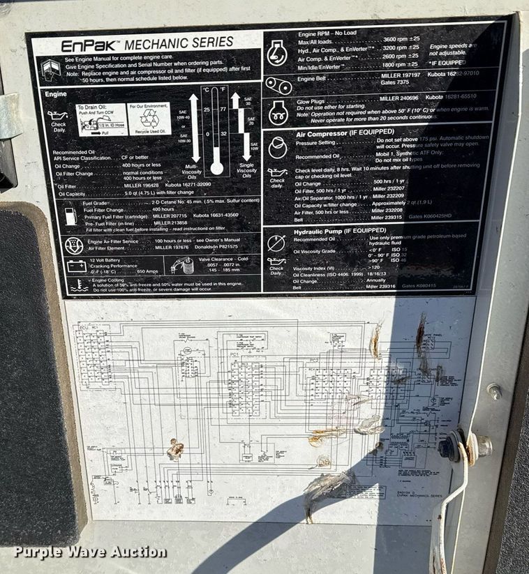 image for item EG2498 2009 Miller EnPak air compressor