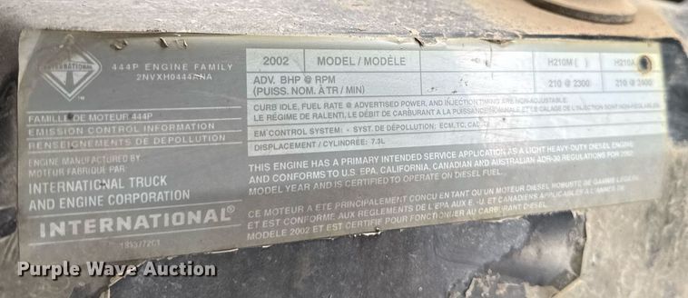 image for item EG7156 2002 Ford F650 Super Duty box truck