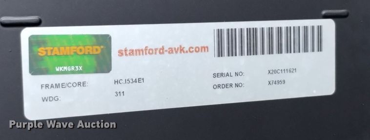 image for item EH0125 2020 Yanmar HDR625VT6CA3213DA 3WV generator