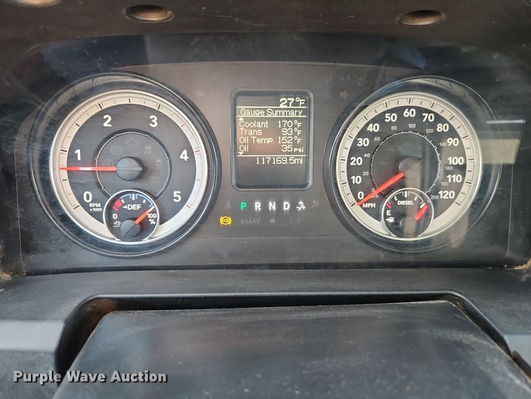 image for item EI8809 2016 Dodge Ram 5500HD Crew Cab flatbed truck