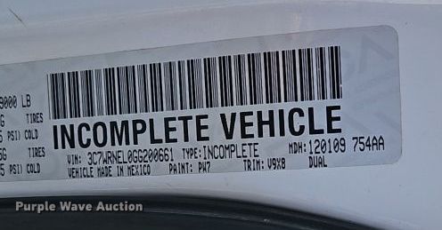 image for item EI8809 2016 Dodge Ram 5500HD Crew Cab flatbed truck