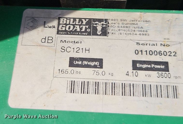 image for item EI8810 Billy Goat SC121H sod cutter