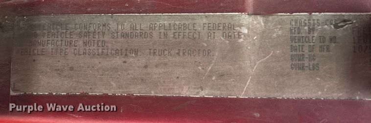 image for item EJ5266 1999 Freightliner FL112 dump truck