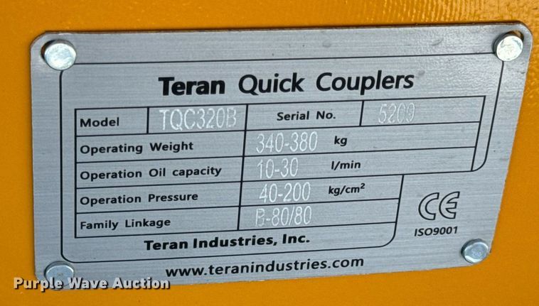 image for item EN5046 Teran TQC320B hydraulic quick coupler