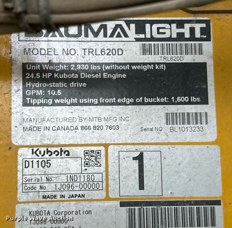 image for item EN5091 2023 Baumalight TRL620D compact utility loader