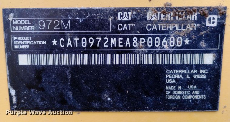 image for item EO0555 2015 Caterpillar 972M wheel loader