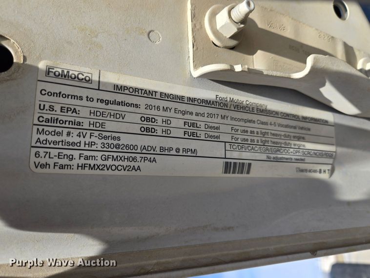 image for item EQ3932 2017 Ford F550 Super Duty XL bucket truck