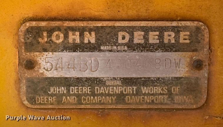 image for item ER4927 1981 John Deere 544-B wheel loader