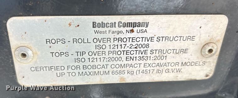 image for item EY9897 2012 Bobcat E32 mini excavator