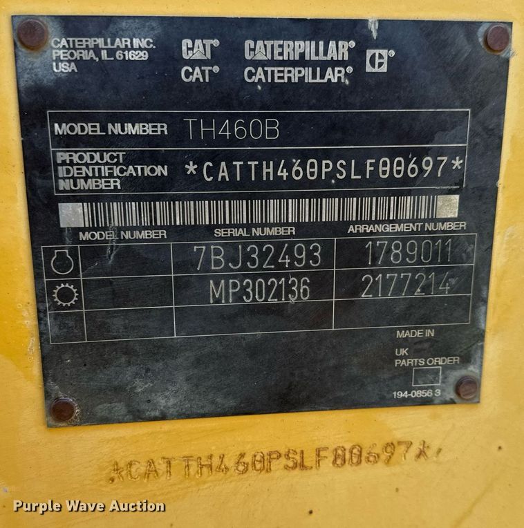 image for item LH9418 2004 Caterpillar TH460B telehandler