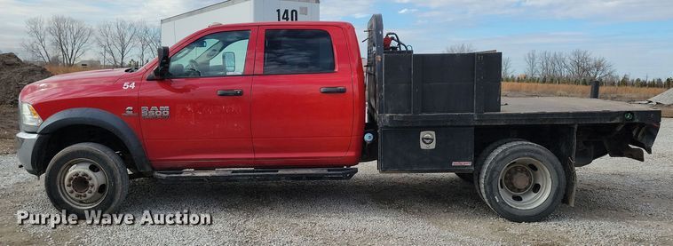 image for item NB9802 2014 Dodge Ram 5500 Crew Cab flatbed truck