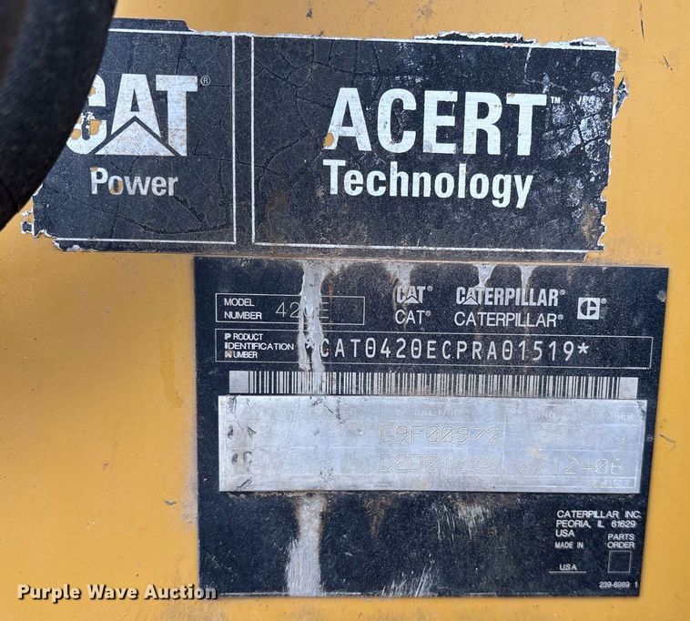 image for item OK9540 2010 Caterpillar 420E backhoe