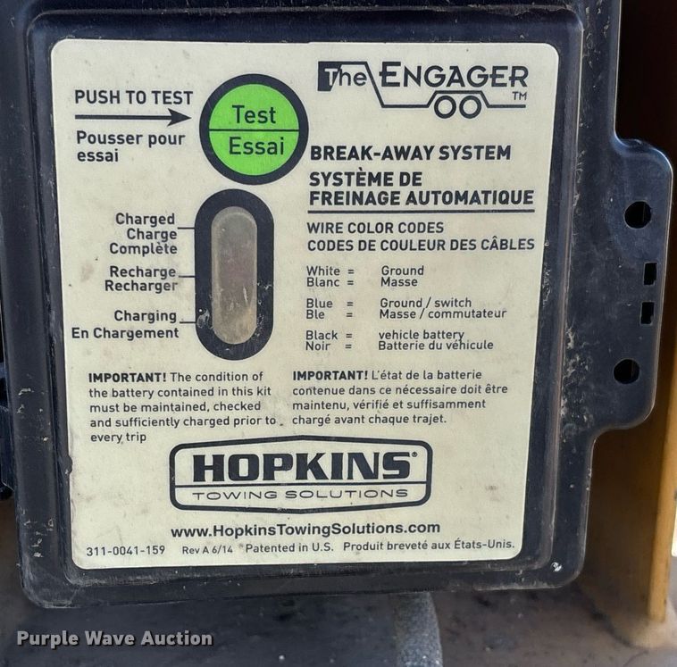 image for item YA0255 2014 Butler Trailers tilt deck utility trailer