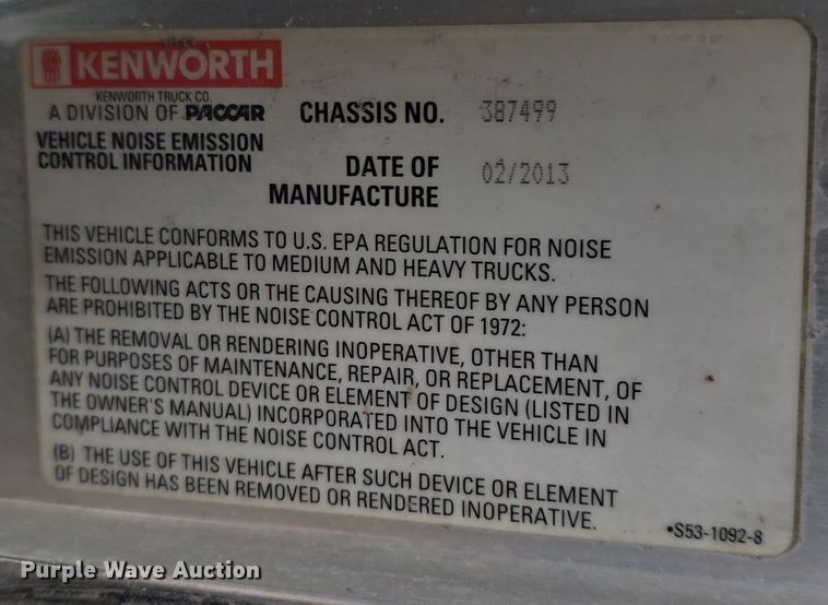 image for item YA0290 2014 Kenworth T400 dump truck