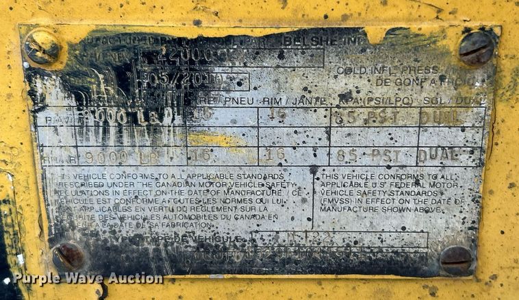 image for item DW3346 2010 Belshe equipment trailer