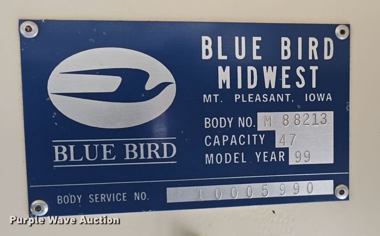 image for item DO7749 1999 Blue Bird  B7 school bus