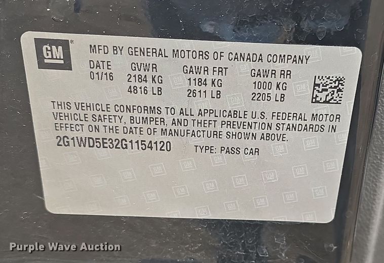 image for item DO7758 2016 Chevrolet Impala Police Cruiser 