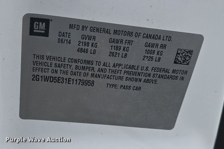 image for item DO7759 2014 Chevrolet Impala Police Cruiser 