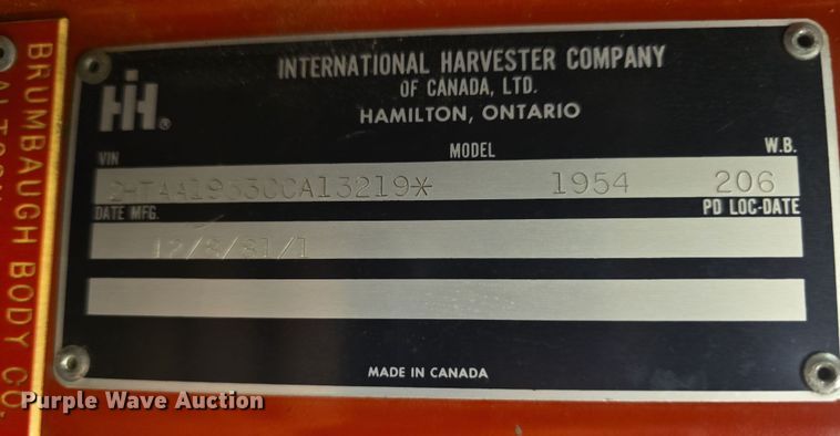 image for item DO7766 1982 International S1900 pumper fire truck