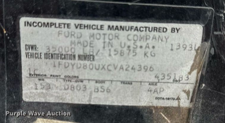 image for item DR2740 1982 Ford 8000 pumper fire truck