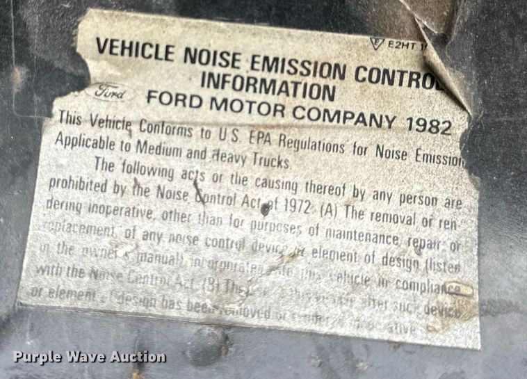 image for item DR2740 1982 Ford 8000 pumper fire truck