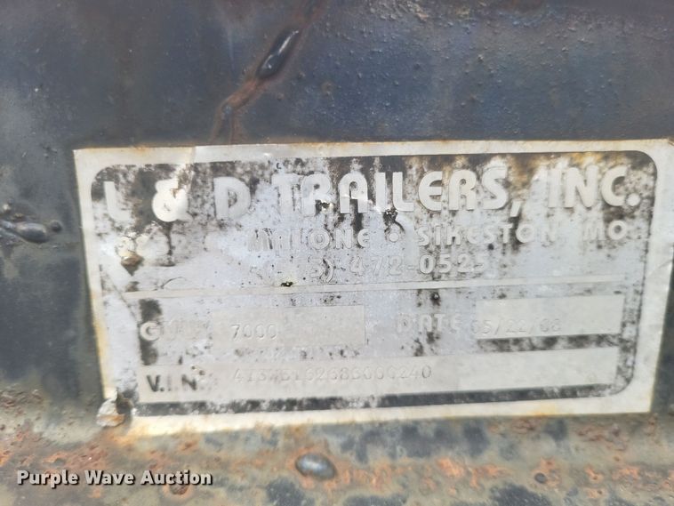 image for item DS5232 2008 L&D utility trailer