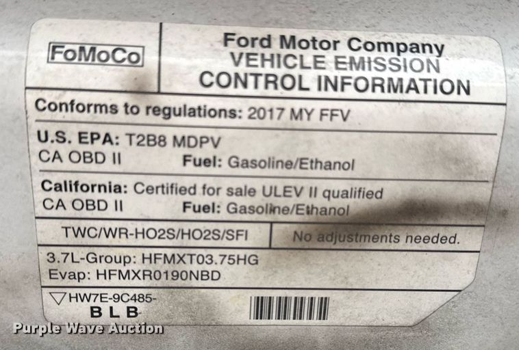 image for item DW1804 2017 Ford Transit 150 van