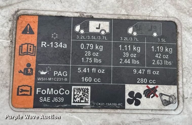 image for item DW1804 2017 Ford Transit 150 van