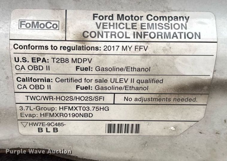 image for item DW1806 2017 Ford Transit 150 van