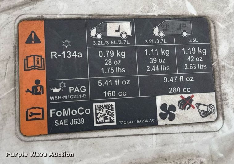 image for item DW1807 2017 Ford Transit 150 van