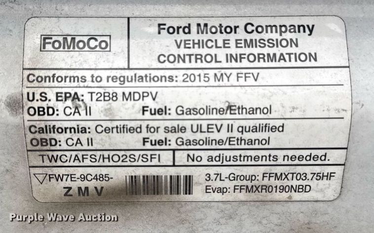 image for item DW1808 2015 Ford Transit 150 van