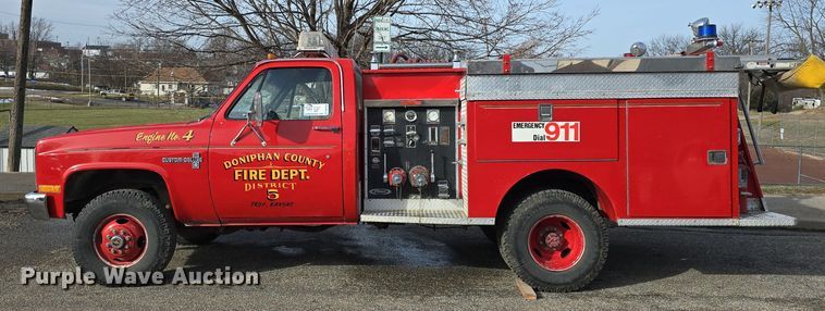 image for item DW3094 1983 Chevrolet Custom Deluxe 30 pumper fire truck