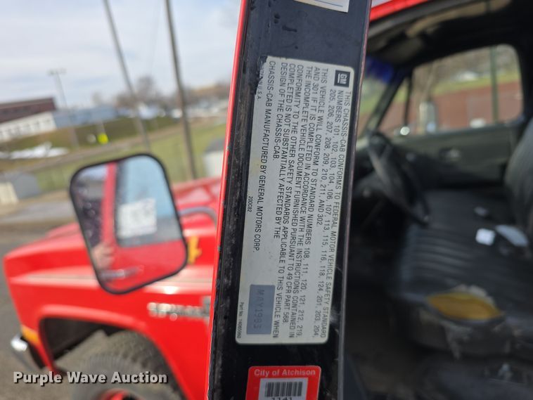 image for item DW3094 1983 Chevrolet Custom Deluxe 30 pumper fire truck