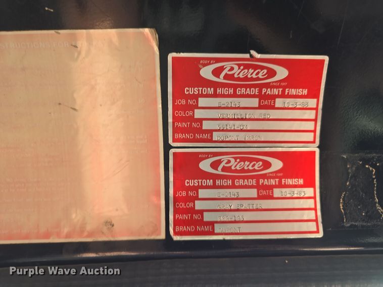 image for item DW3094 1983 Chevrolet Custom Deluxe 30 pumper fire truck