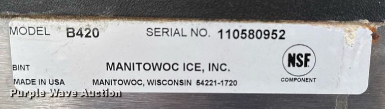 image for item EG8016 Manitowoc B420 ice machine 